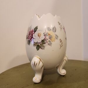 Vintage Inarco Floral Egg Vase